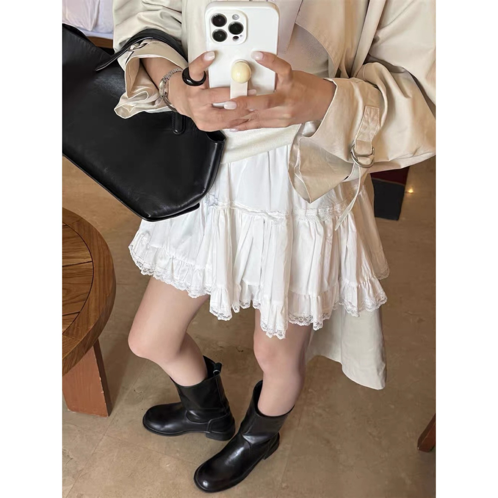 ☁️韓系蕾絲花邊蛋糕褲裙☁️-細節圖3