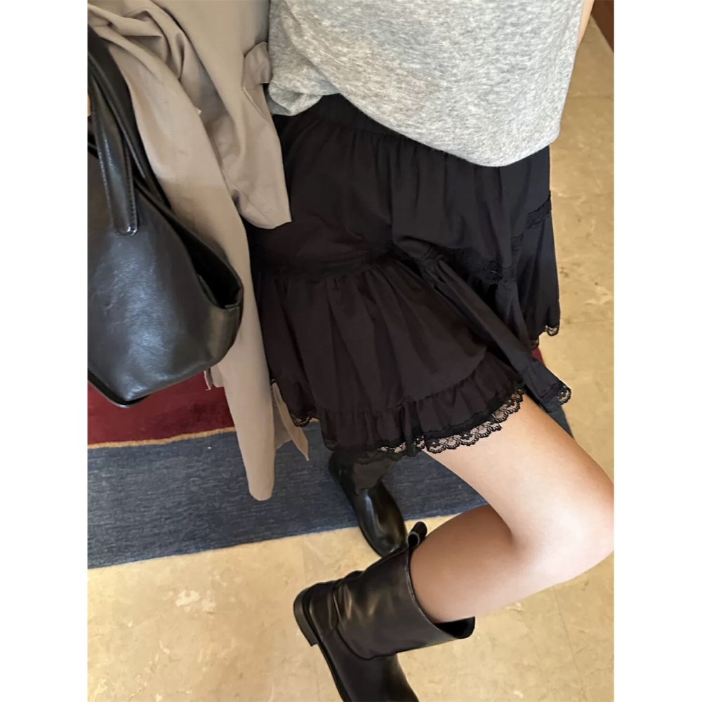 ☁️韓系蕾絲花邊蛋糕褲裙☁️-細節圖6