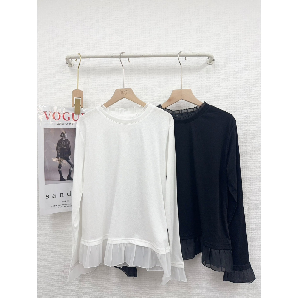 【仙女系新品】韓系手袖領蕾絲上衣 ✨-細節圖2