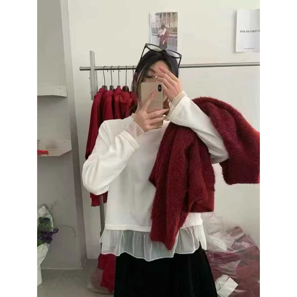 【仙女系新品】韓系手袖領蕾絲上衣 ✨-細節圖3