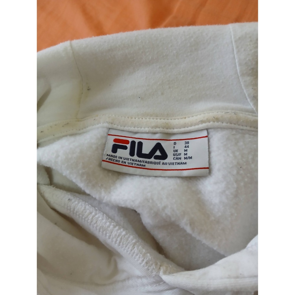 FILA 成人版 胸前刺繡小標LOGO 帽T 長袖 薄刷毛 秋冬長袖 保暖長袖 美國 二手-細節圖3