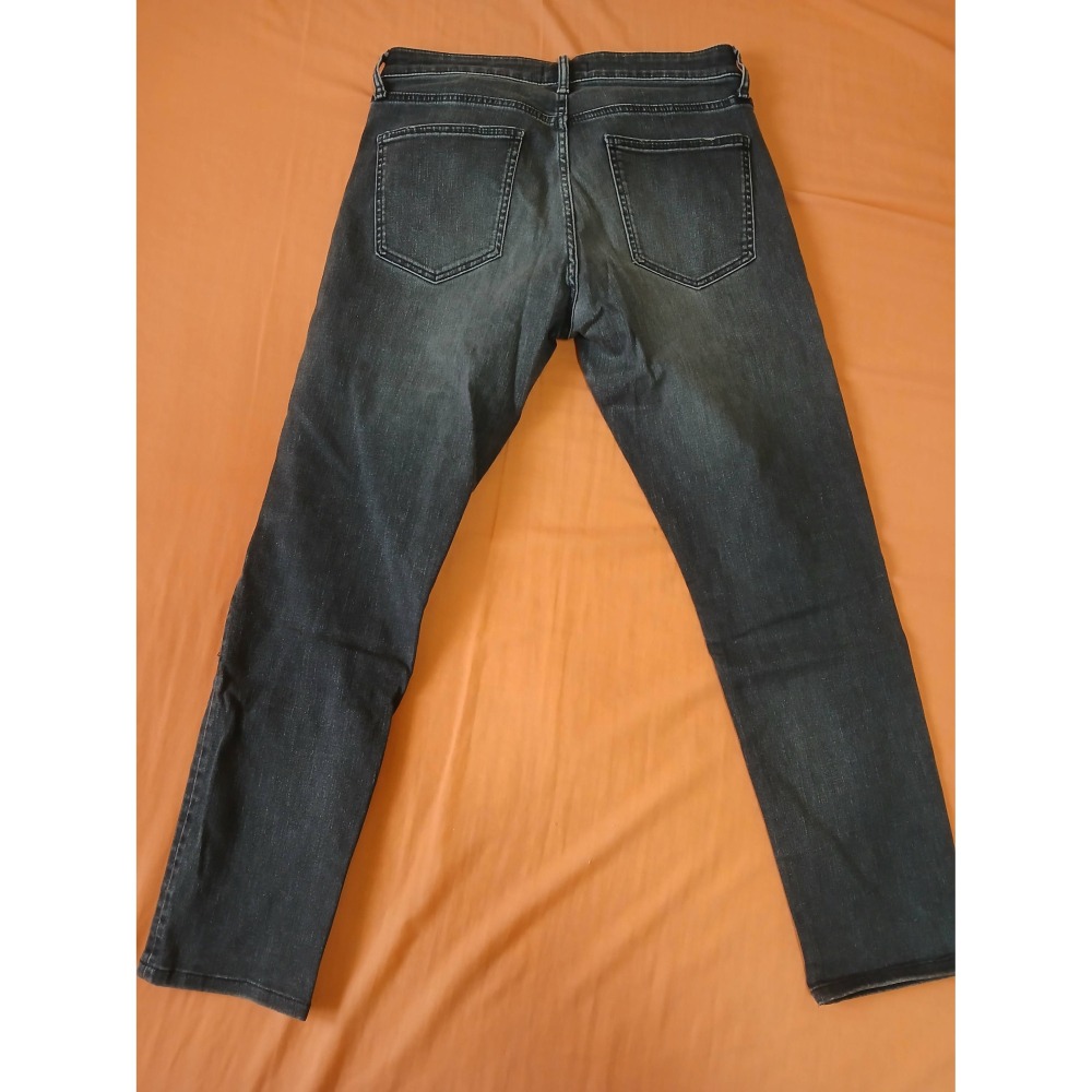 uniqlo 男裝 特級彈性 SKINNY FIT 刷破牛仔褲 二手-細節圖2