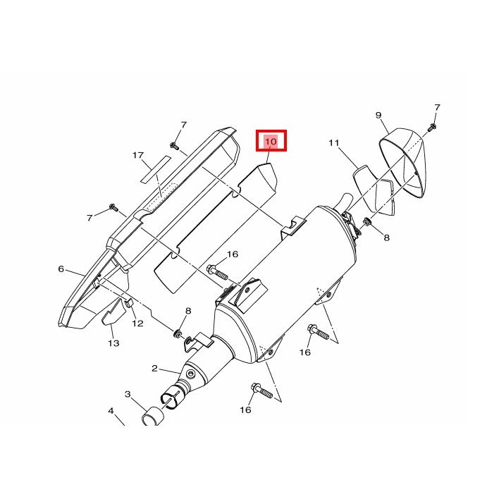X-MAX XMAX BX9-E475P-00 B74-E475P-00 排氣管 隔熱棉 排氣管 隔熱片 防燙蓋 現貨-細節圖4