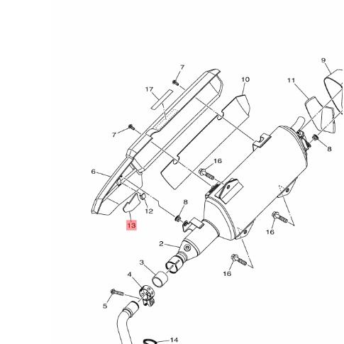 bx9-e478p-00 xmax x-max 2021-2024 排氣管 隔熱棉 排氣管 隔熱片 防燙蓋 現貨-細節圖3