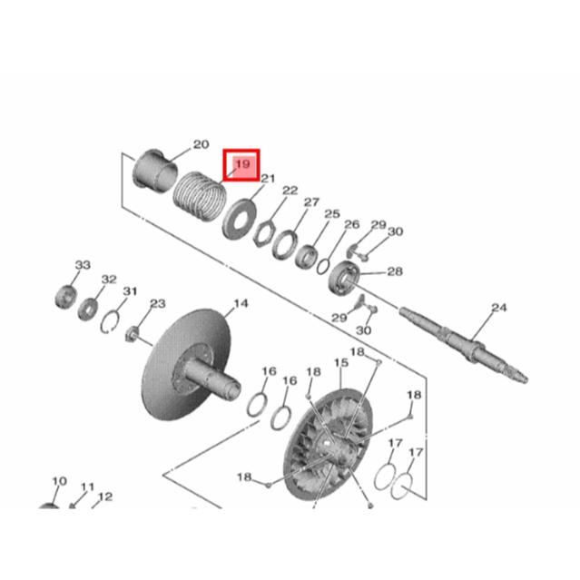 YAMAHA 原廠 大彈簧 90501-620A1 TMAX T-MAX 2020~2024-細節圖3