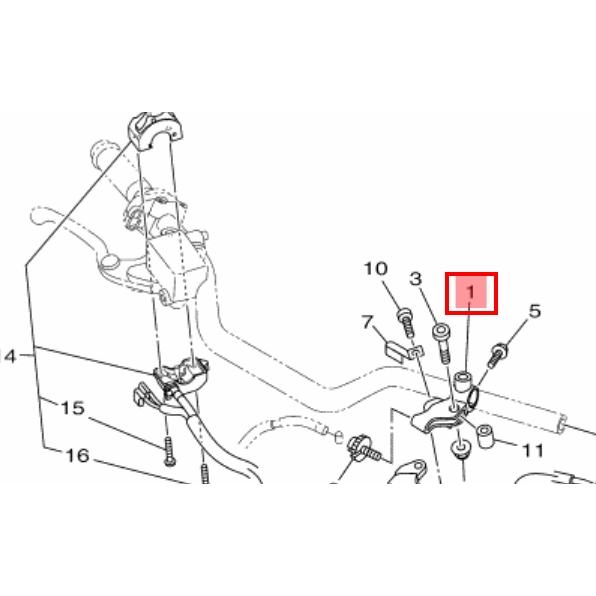 YAMAHA 原廠 1B3-82911-00 MT-07 MT-09 T700 左拉桿座 離合器座 左把手控制座-細節圖5