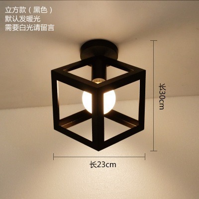 【晨星燈飾】過道燈 入口吊燈 懷舊吸頂燈 復古吊燈 鐵藝鍋蓋燈罩工業風吸頂燈愛迪生燈泡吊燈吸頂燈-規格圖9