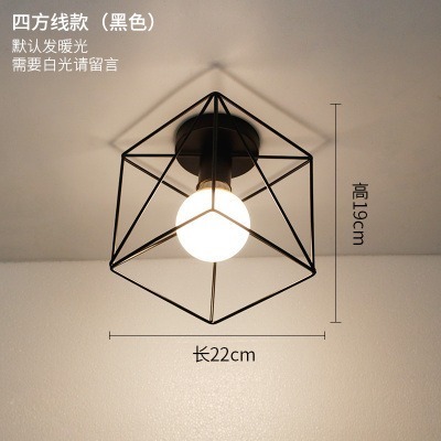 【晨星燈飾】過道燈 入口吊燈 懷舊吸頂燈 復古吊燈 鐵藝鍋蓋燈罩工業風吸頂燈愛迪生燈泡吊燈吸頂燈-規格圖9