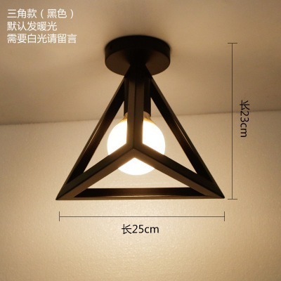 【晨星燈飾】過道燈 入口吊燈 懷舊吸頂燈 復古吊燈 鐵藝鍋蓋燈罩工業風吸頂燈愛迪生燈泡吊燈吸頂燈-規格圖9