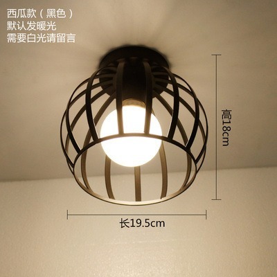 【晨星燈飾】過道燈 入口吊燈 懷舊吸頂燈 復古吊燈 鐵藝鍋蓋燈罩工業風吸頂燈愛迪生燈泡吊燈吸頂燈-規格圖9