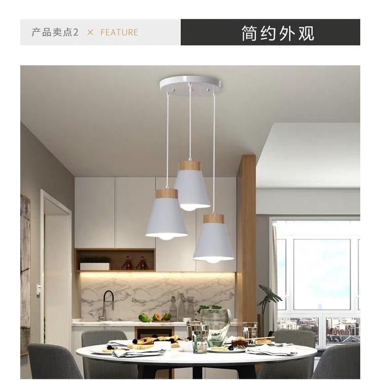 【晨星燈飾】「加大原木」原木吸頂三燈 實木吸頂燈 馬卡龍吊燈北歐吊燈個吊燈鐵藝工業風吸頂2燈吊燈櫥房吊燈簡約吊燈-細節圖7