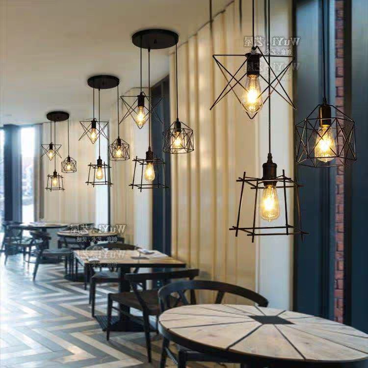 【晨星燈飾】餐廳吊燈 餐桌吊燈 鐵藝三燈吊燈三燈吊燈工業風吊燈燈三頭吊燈鋁罩三燈臥室 客廳 書房 歐式3燈 工業風吊燈-規格圖9