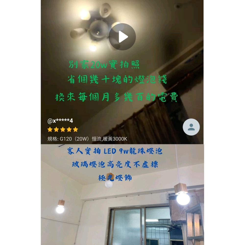 照片用G80龍珠LED燈泡12w黃光x5