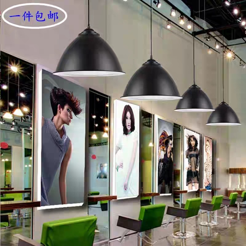 【晨星燈飾】39公分鋁材吊燈 軌道吊燈 吸頂燈美式復古loft燈罩鋁蓋溏瓷燈罩鐵藝吸頂燈愛迪生燈泡美式單-規格圖10