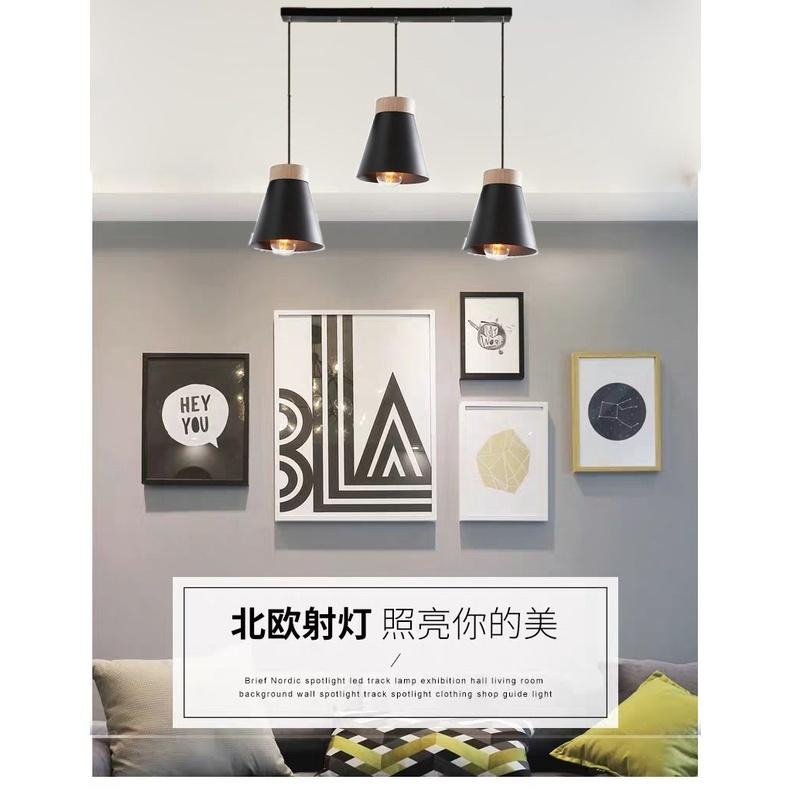【晨星燈飾】橡木吊燈 可調原木燈 萬用燈 原木吊燈 馬卡龍吊燈 餐桌吊燈 鐵藝吸原木吸頂燈 橡木三吊燈-細節圖4