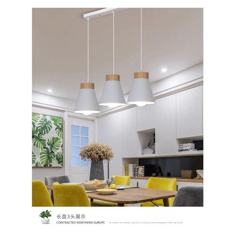 【晨星燈飾】橡木吊燈 可調原木燈 萬用燈 原木吊燈 馬卡龍吊燈 餐桌吊燈 鐵藝吸原木吸頂燈 橡木三吊燈-細節圖9