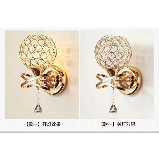 【晨星燈飾】水晶壁燈 金色水晶壁燈 銀色水晶壁燈道 工業風壁燈更衣室水晶吊燈現代水晶壁燈床頭壁燈更衣室歐式奢華水晶燈LE-細節圖5