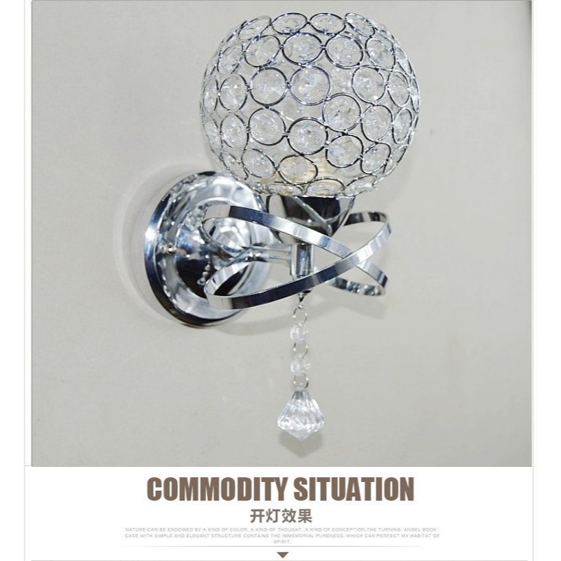 【晨星燈飾】水晶壁燈 金色水晶壁燈 銀色水晶壁燈道 工業風壁燈更衣室水晶吊燈現代水晶壁燈床頭壁燈更衣室歐式奢華水晶燈LE-規格圖9