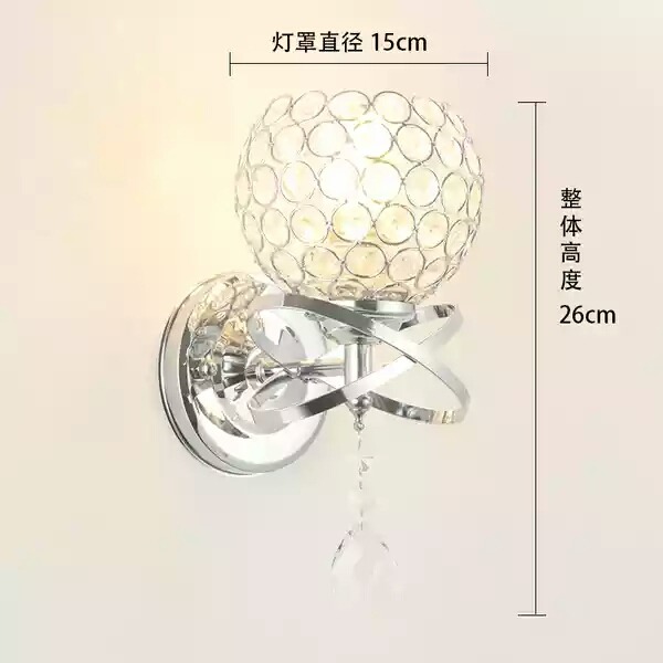 【晨星燈飾】水晶壁燈 金色水晶壁燈 銀色水晶壁燈道 工業風壁燈更衣室水晶吊燈現代水晶壁燈床頭壁燈更衣室歐式奢華水晶燈LE-規格圖9