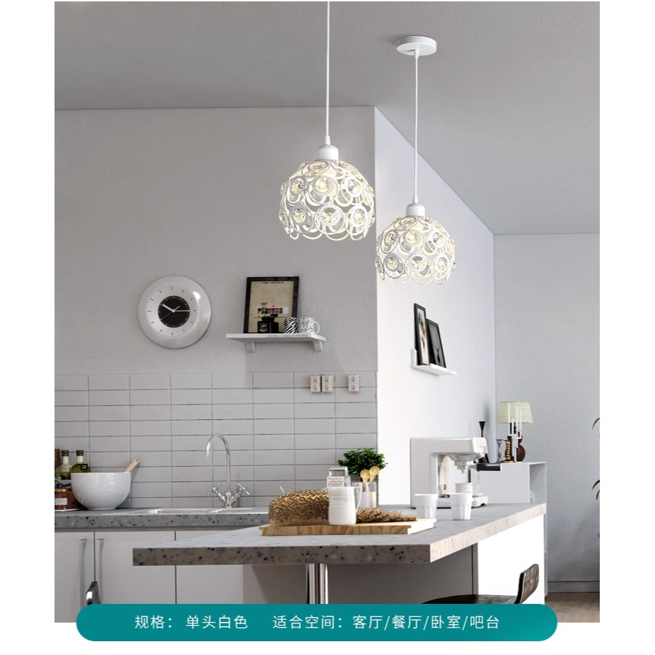 【晨星燈飾】水晶吊燈 餐廳吊燈 水晶餐桌燈 廚房吊燈 水晶3吊燈 北歐吊燈 奢華水晶吊燈  水晶吸頂燈  K9水晶吊燈-規格圖10
