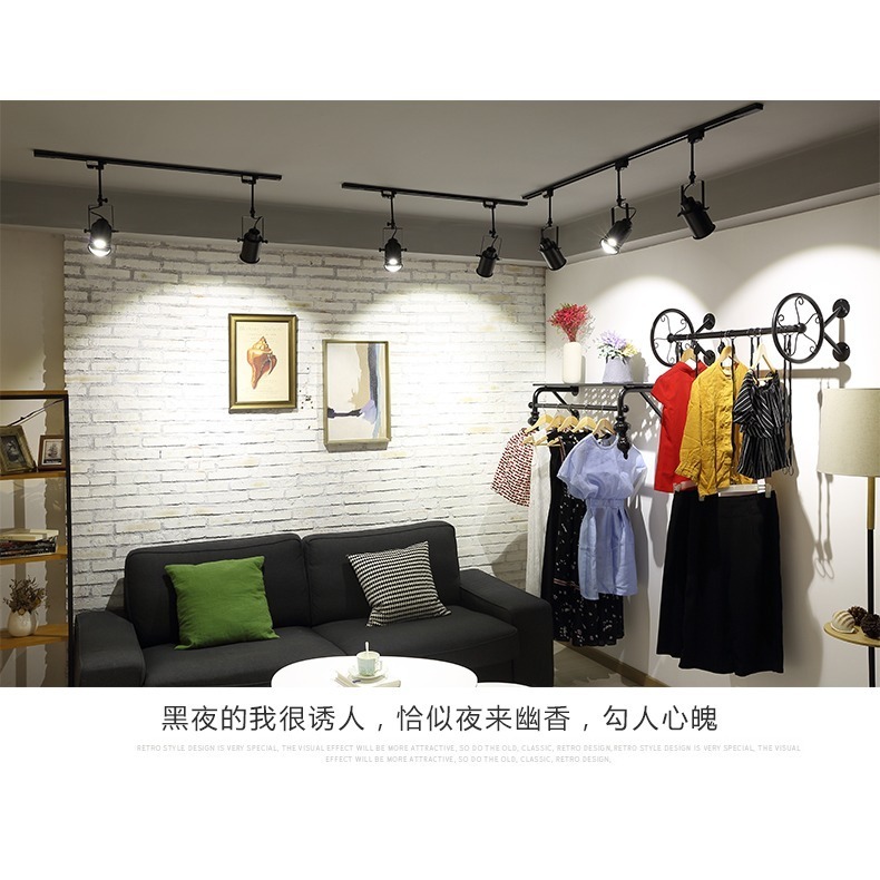 【晨星燈飾】萬用燈 復古壁燈工業風壁燈服裝店投射燈LED投射燈COB  軌道燈 可調式壁燈 簡約壁燈 床頭燈 走道燈-細節圖7