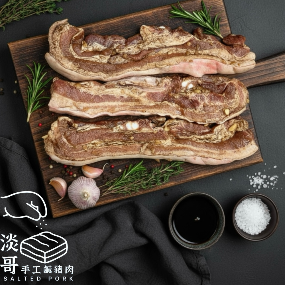 淡哥手工鹹豬肉(350g/條 真空包)-細節圖2