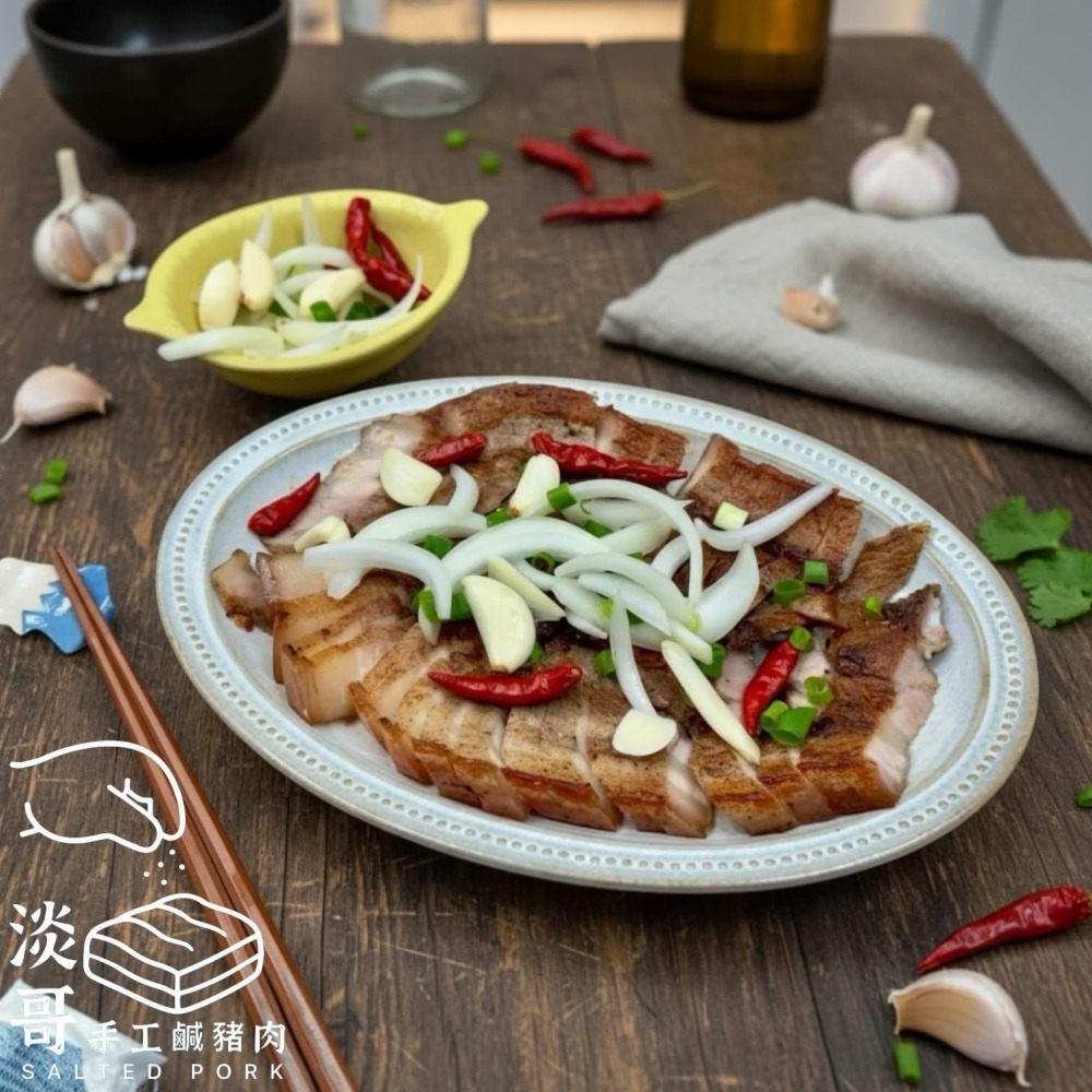 淡哥手工鹹豬肉(350g/條 真空包)-細節圖4