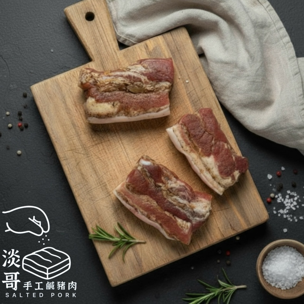 淡哥手工鹹豬肉 1切3剛剛好 真空包 需烹調-細節圖2