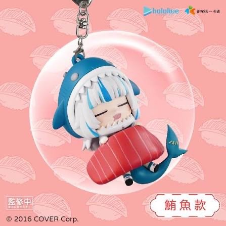 hololive production Gawr Gura 壽司小被被造型一卡通-規格圖2