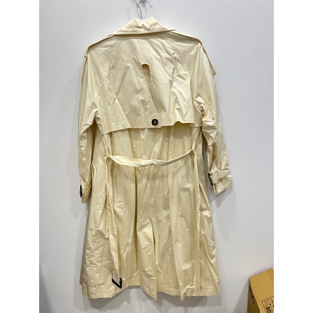 奶杏色風衣外套 長版大衣外套-細節圖2