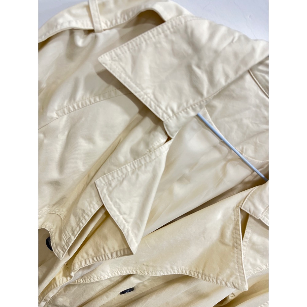 奶杏色風衣外套 長版大衣外套-細節圖3