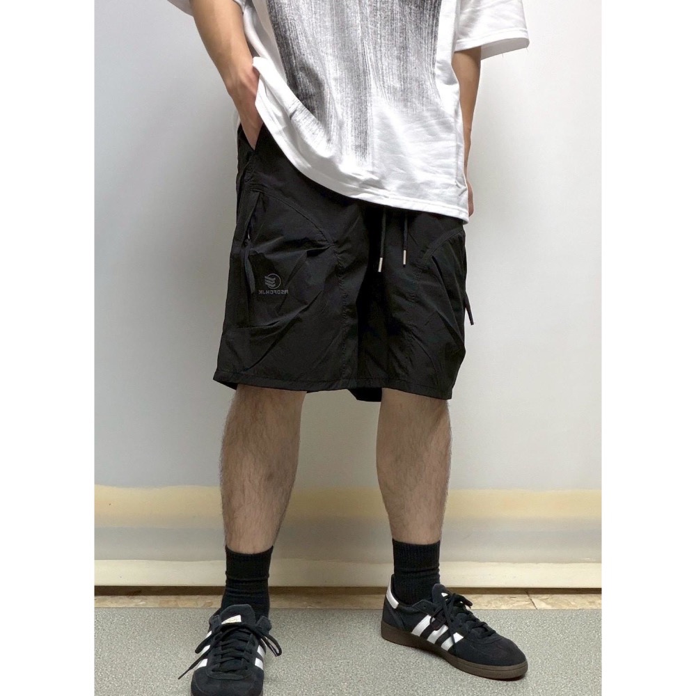 小Logo速乾造型抽繩短褲 男生服飾 夏季新品 休閒 流行-細節圖5