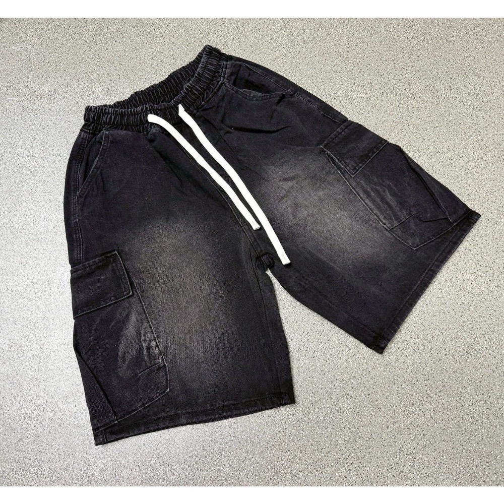 素面側口袋牛仔短褲 男生服飾 夏季新品 休閒 流行-細節圖2