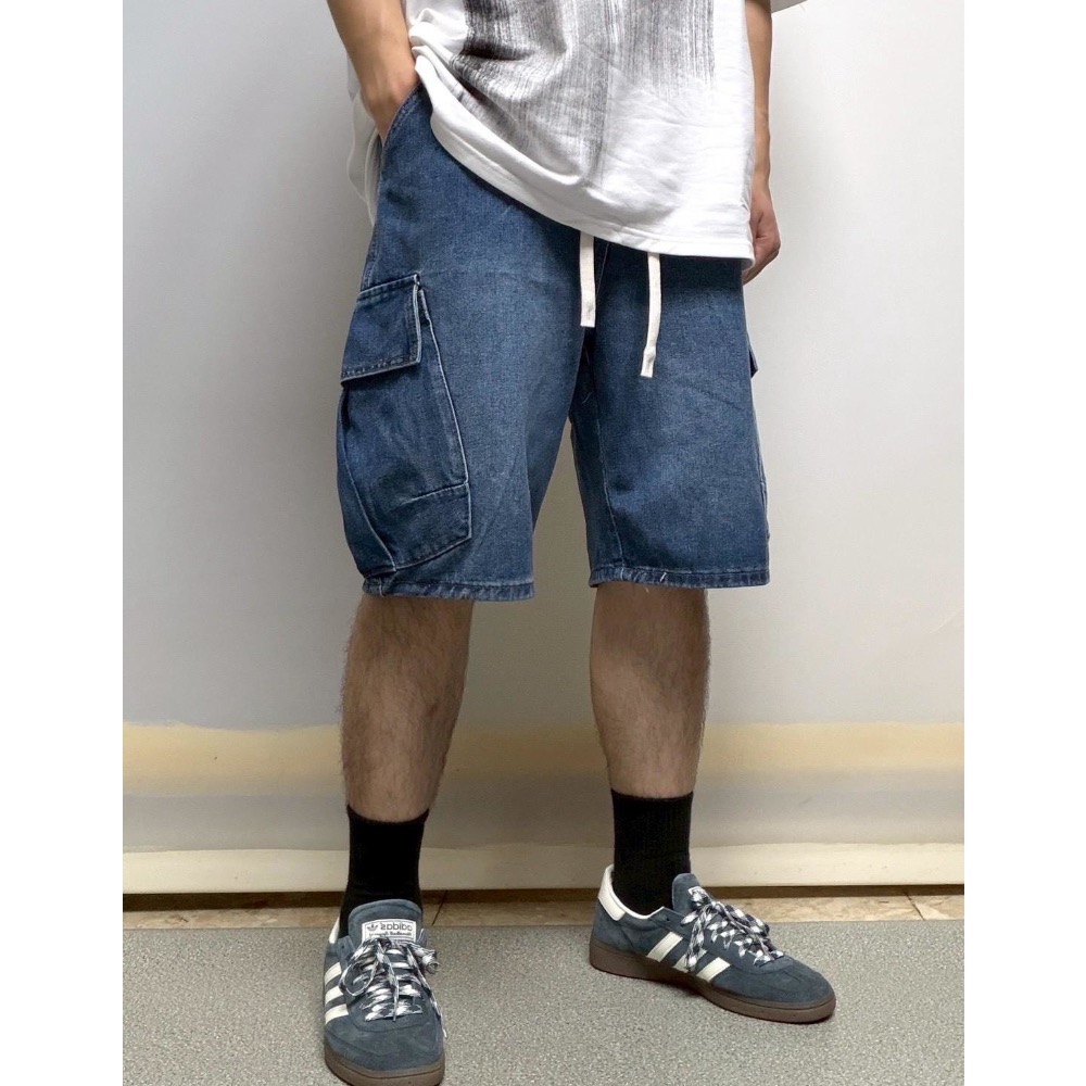 素面側口袋牛仔短褲 男生服飾 夏季新品 休閒 流行-規格圖6