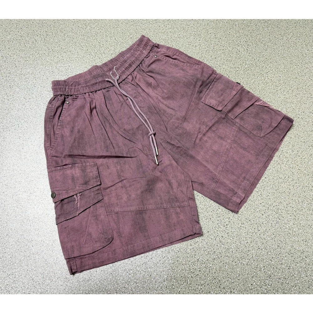 水洗刷舊側口袋短褲 男生服飾 夏季新品 休閒 流行-細節圖2