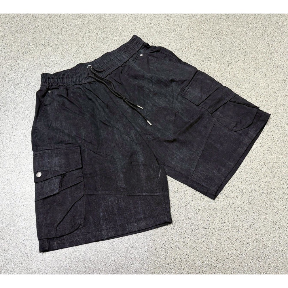 水洗刷舊側口袋短褲 男生服飾 夏季新品 休閒 流行-細節圖3