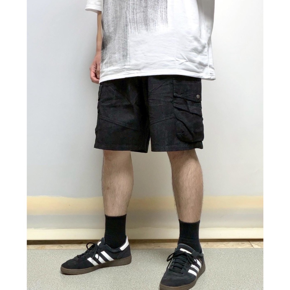 水洗刷舊側口袋短褲 男生服飾 夏季新品 休閒 流行-細節圖5