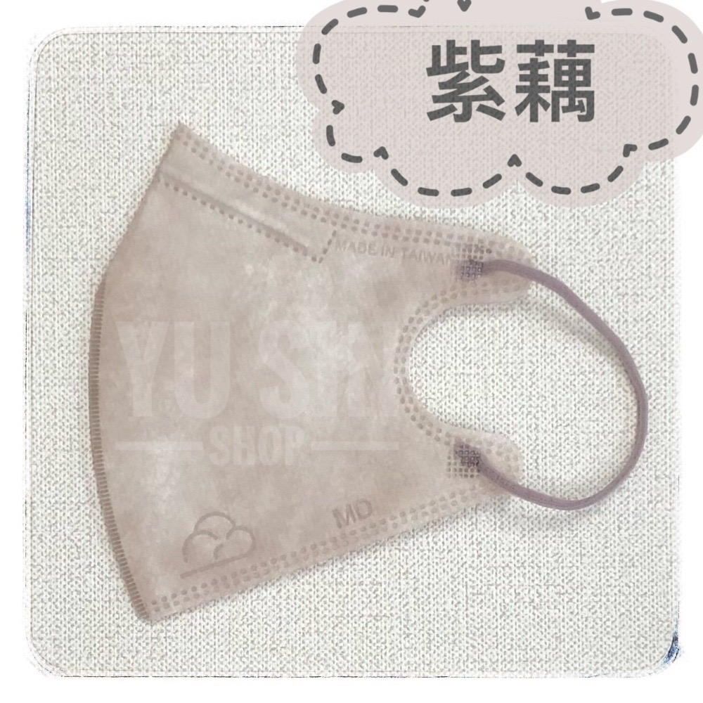 “台灣優紙”醫療防護口罩(未滅菌)-雲朵鋼印系列-細節圖2