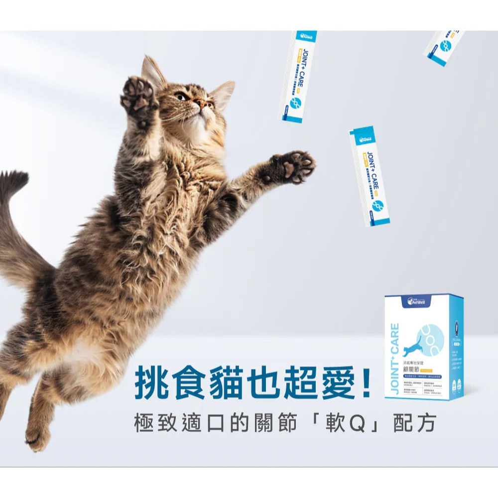 PetWell 沛威｜專效保健-顧關節PRO 貓咪專用 (30包/盒) 維持關節健康-細節圖2