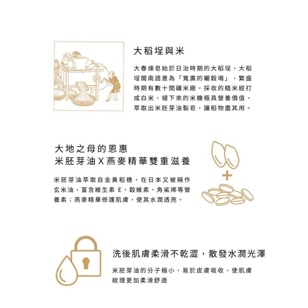 大春煉皂｜經典米萃皂 - 稻埕時光系列 120g-細節圖5