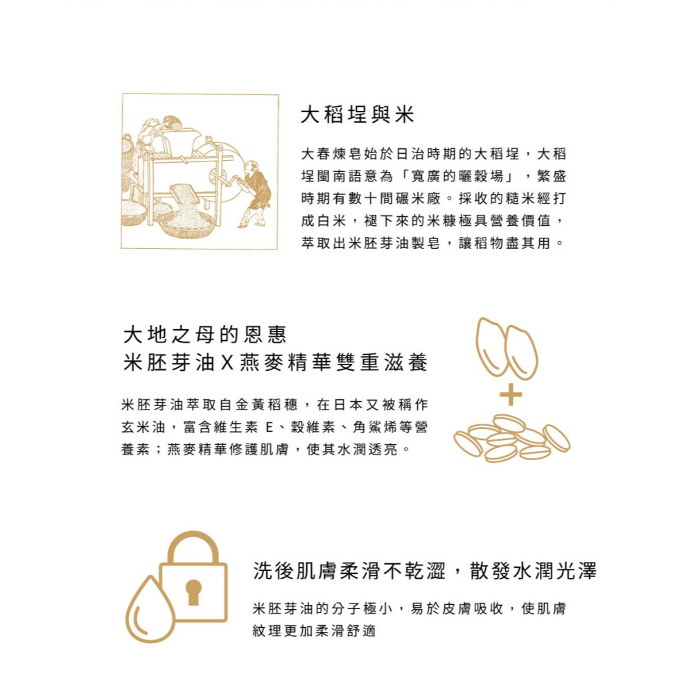 大春煉皂｜經典米萃皂 - 稻埕時光系列 120g-細節圖5