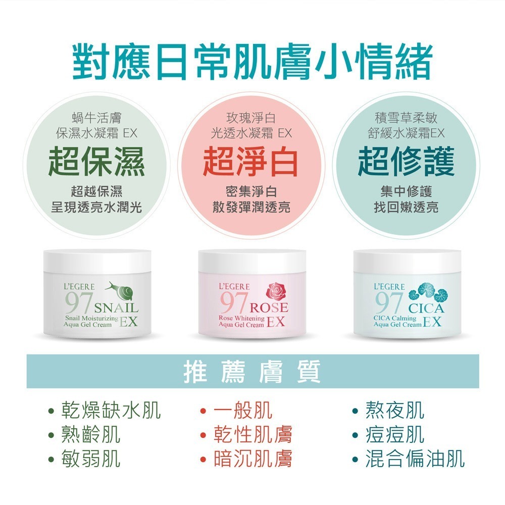 L＇EGERE 蘭吉兒｜積雪草柔敏舒緩水凝霜EX (100ml/瓶) 平衡舒緩 一瓶多用-細節圖11