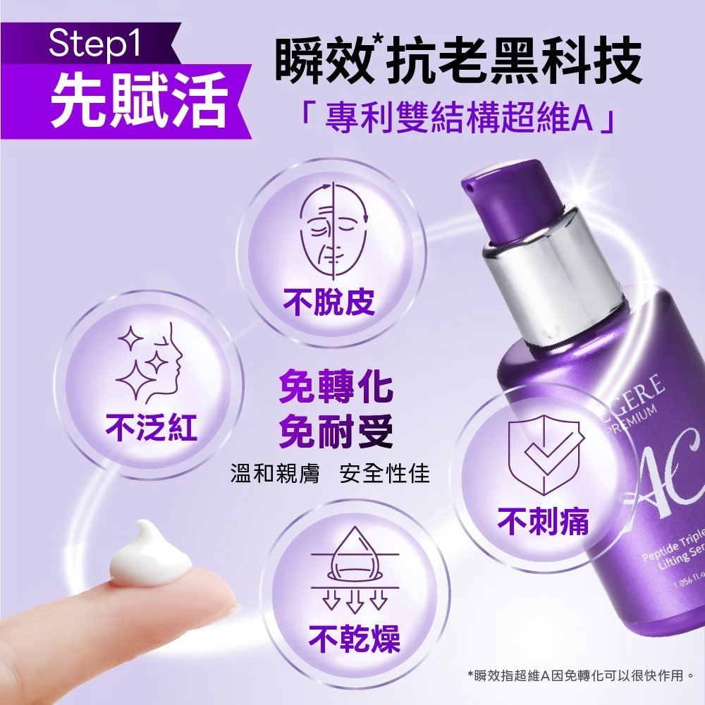 L＇EGERE 蘭吉兒｜極致AC肽緊顏三效精華EX (30ml/瓶) 韓國科研 三效逆齡-細節圖4