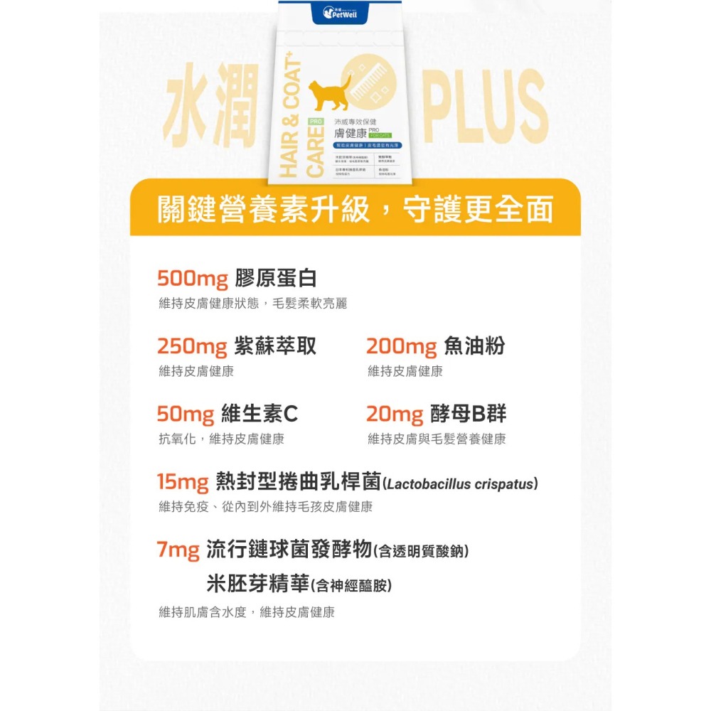PetWell 沛威｜專效保健-膚健康PRO 貓貓專用 (30包/盒) 維持貓咪皮膚健康-細節圖6