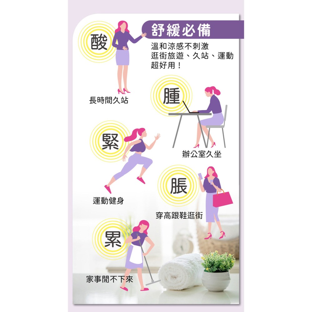 KAMERIA 十足輕鬆 輕盈涼感舒緩足膜 - 玫飛色舞 (2枚入) 櫃姐救星 久站必備-細節圖9