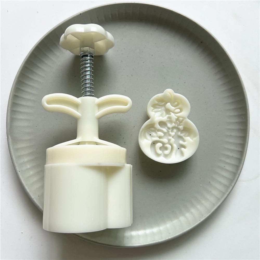 臺灣出貨 現貨 歐思麥烘焙 福葫蘆月餅模具 75克立體國潮系列手壓食品模具（SM）-細節圖3