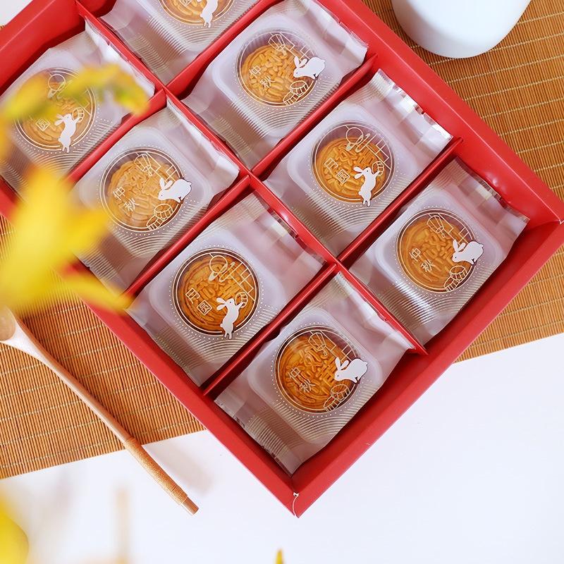 臺灣出貨 現貨 歐思麥烘焙 加厚一次性月圓中秋圓形開窗透明流心月餅包裝袋子機封袋50g 80g烘焙廣式芋頭酥袋100入-細節圖3