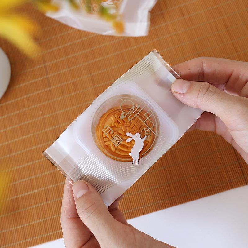 臺灣出貨 現貨 歐思麥烘焙 加厚一次性月圓中秋圓形開窗透明流心月餅包裝袋子機封袋50g 80g烘焙廣式芋頭酥袋100入-細節圖4