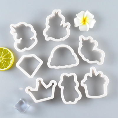 臺灣出貨 現貨 歐思麥烘焙 新品8pcs獨角獸餅乾模套裝翻糖蛋糕裝飾工具塑膠烘焙模具（库）