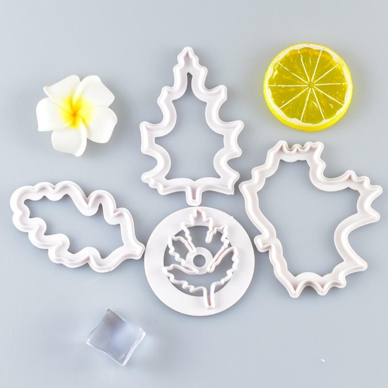 臺灣出貨 現貨 歐思麥烘焙風格款 烘培工具 注塑家用套裝4pcs季節性樹葉切模 餅乾模具（库）-細節圖3